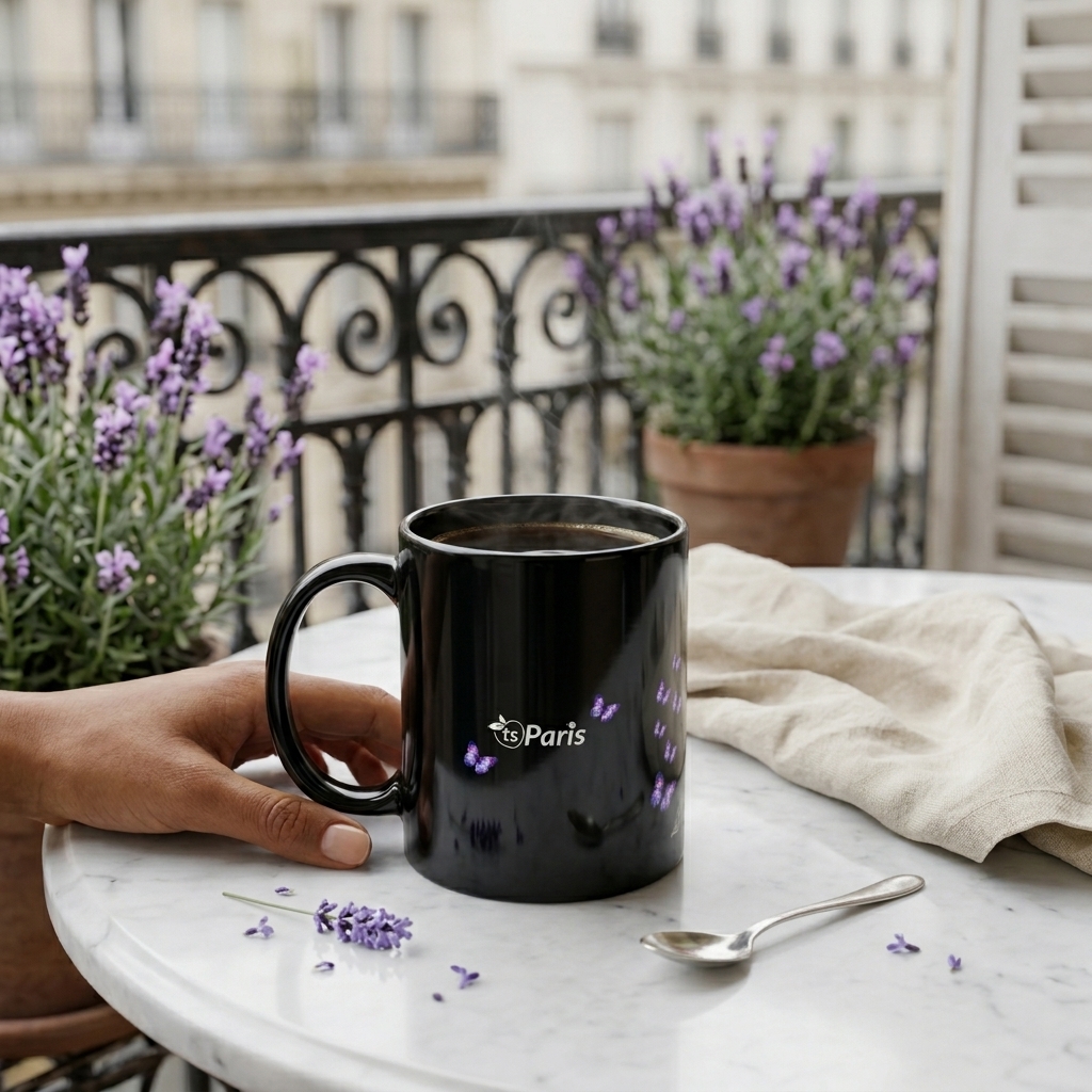 tsgabrielle® • Paris - Torre Eiffel • Caneca Brilhante • Preto • Cerâmica • 2 Tamanhos - View 14