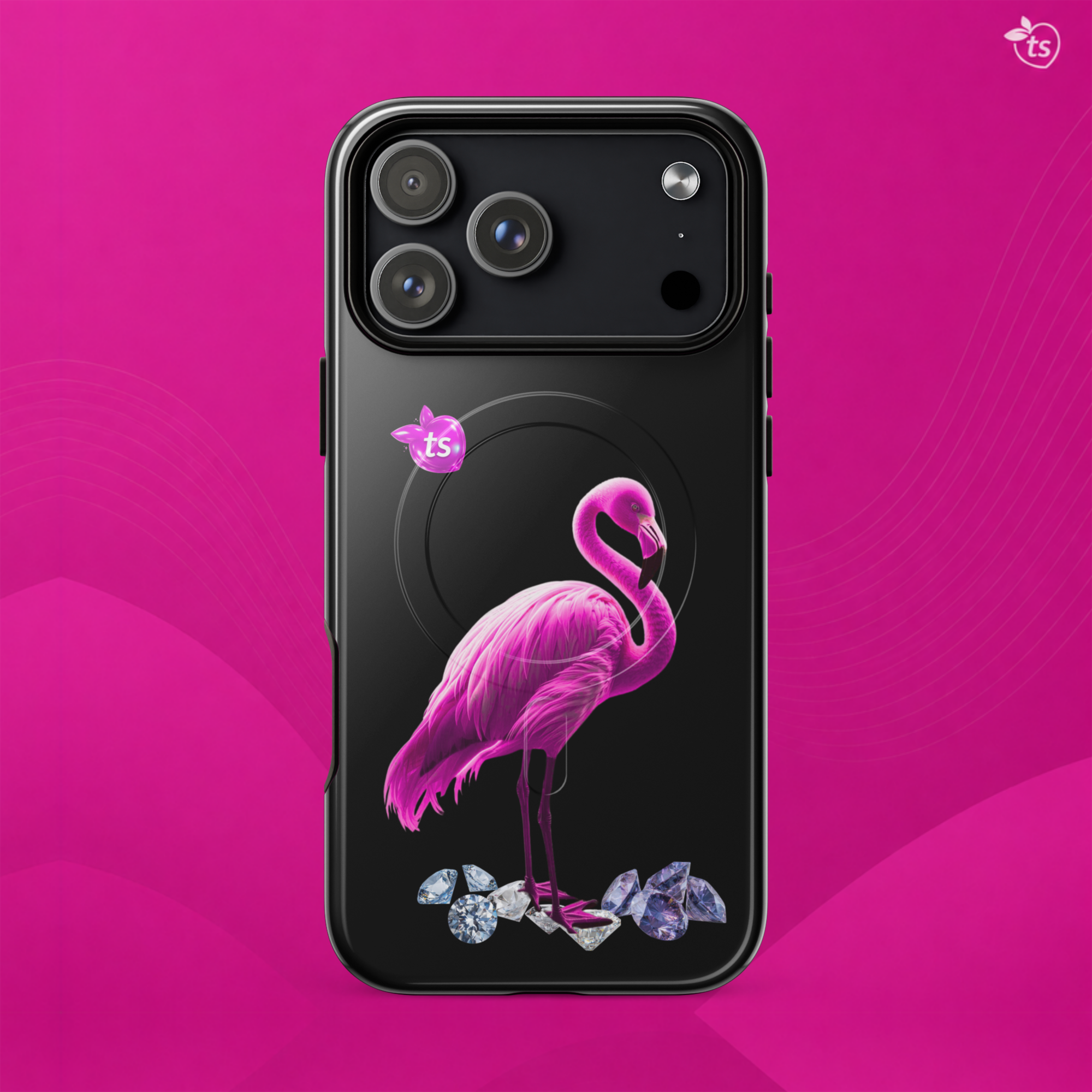 tsgabrielle® • Flamant Rose • Tough Case Compatible with iPhone® • MagSafe® • Latest Models