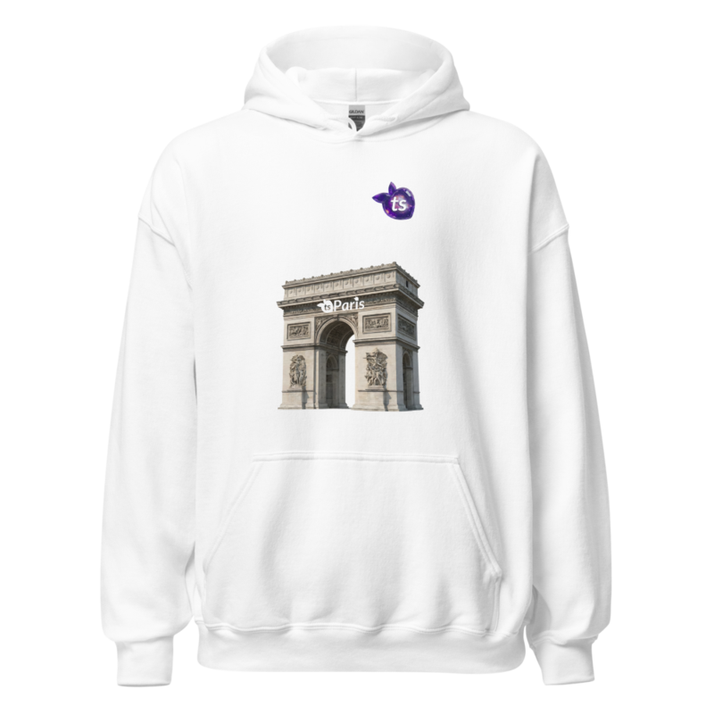 tsgabrielle® • For Him•  Paris - Arc de  Triomphe • Hoodie • White