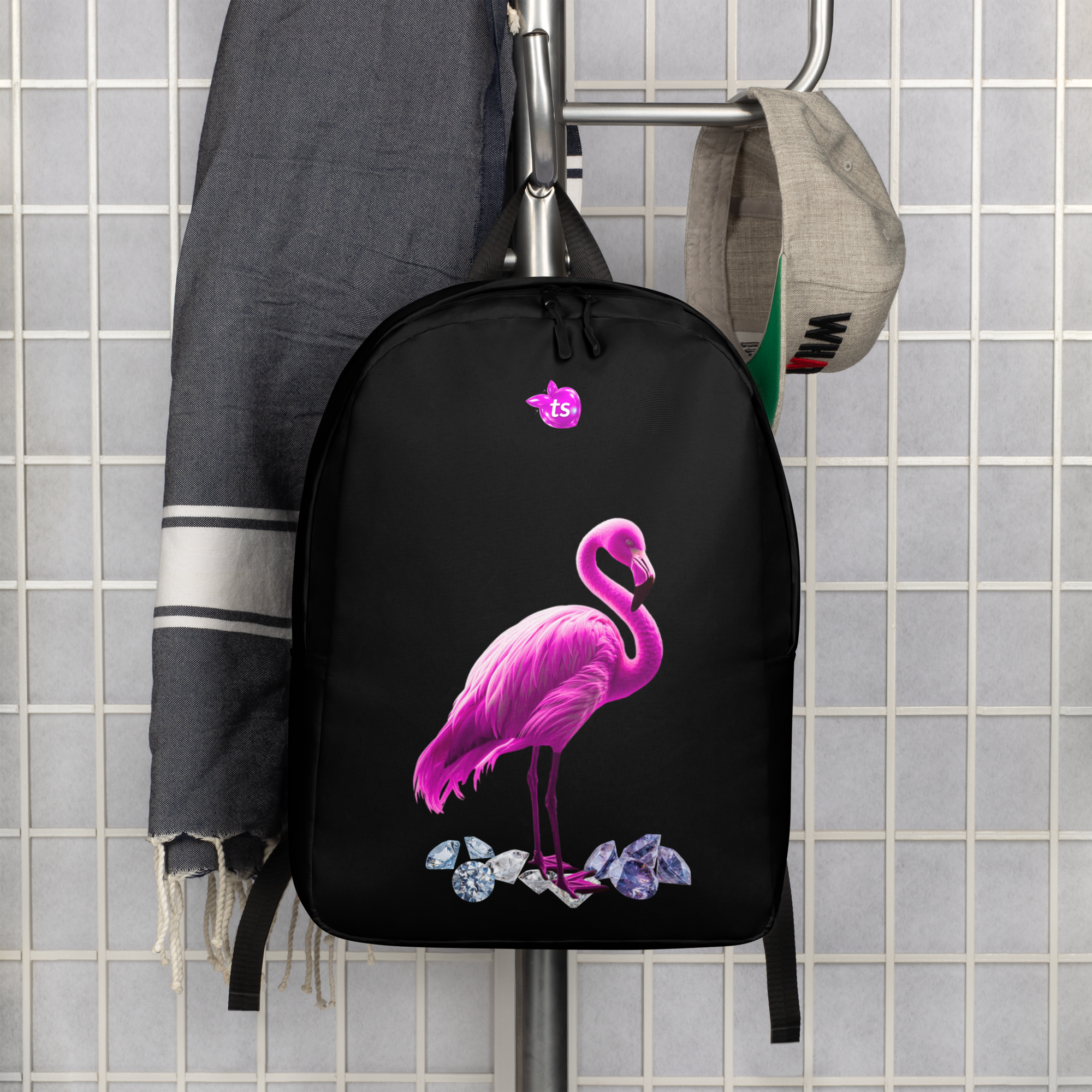 tsgabrielle® • Flamant Rosa • Mochila Minimalista • Preto - View 9