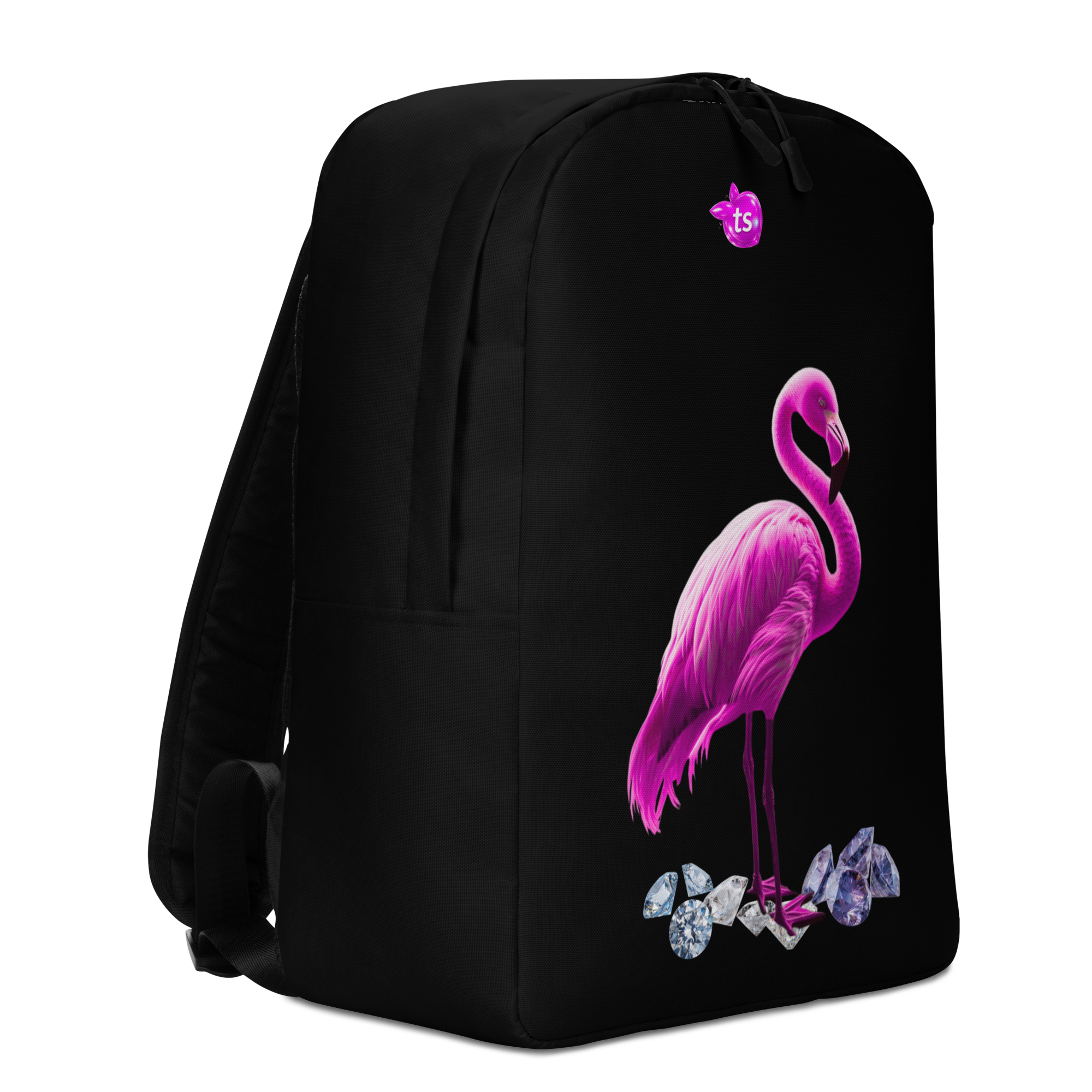 tsgabrielle® • Flamant Rosa • Mochila Minimalista • Preto - View 4