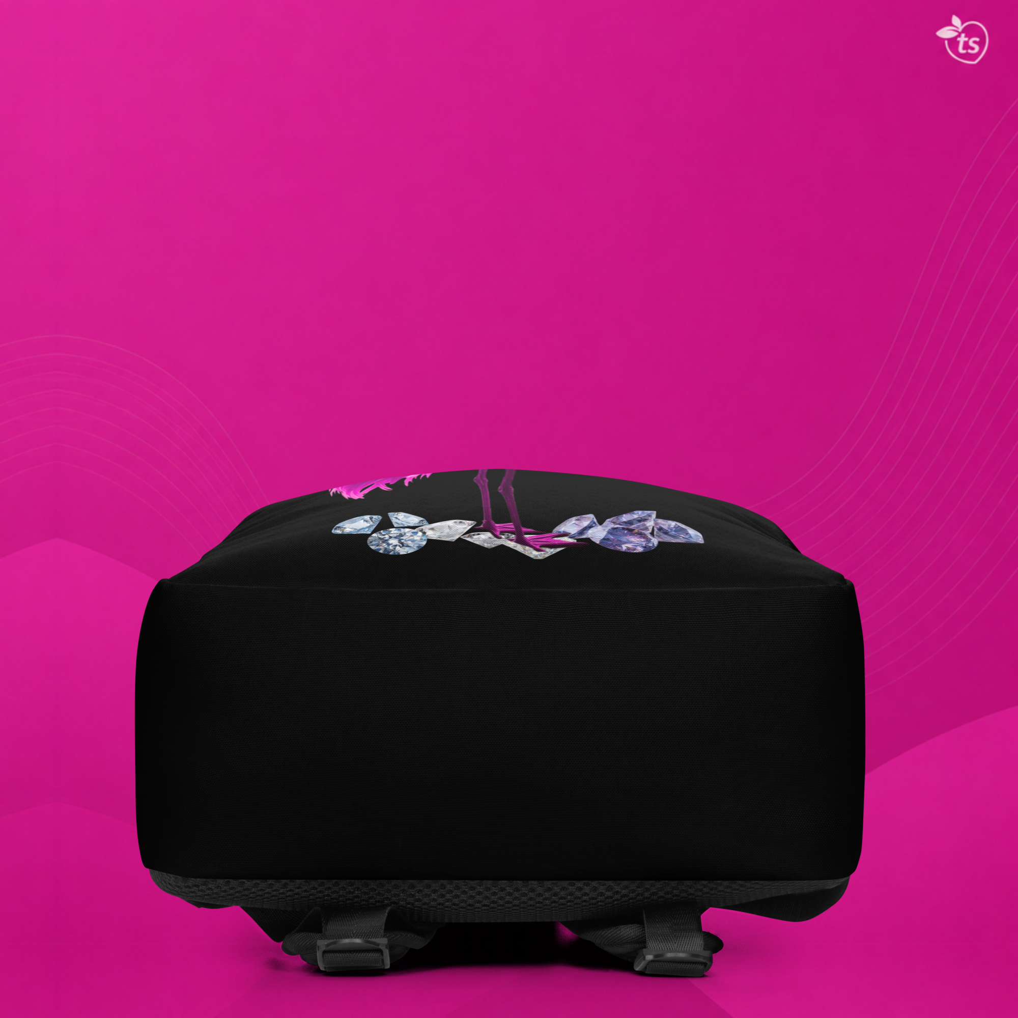 tsgabrielle® • Flamant Rosa • Mochila Minimalista • Preto - View 8