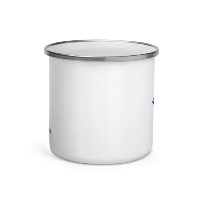 tsgabrielle® • Enamel caneca • branco • 12 oz